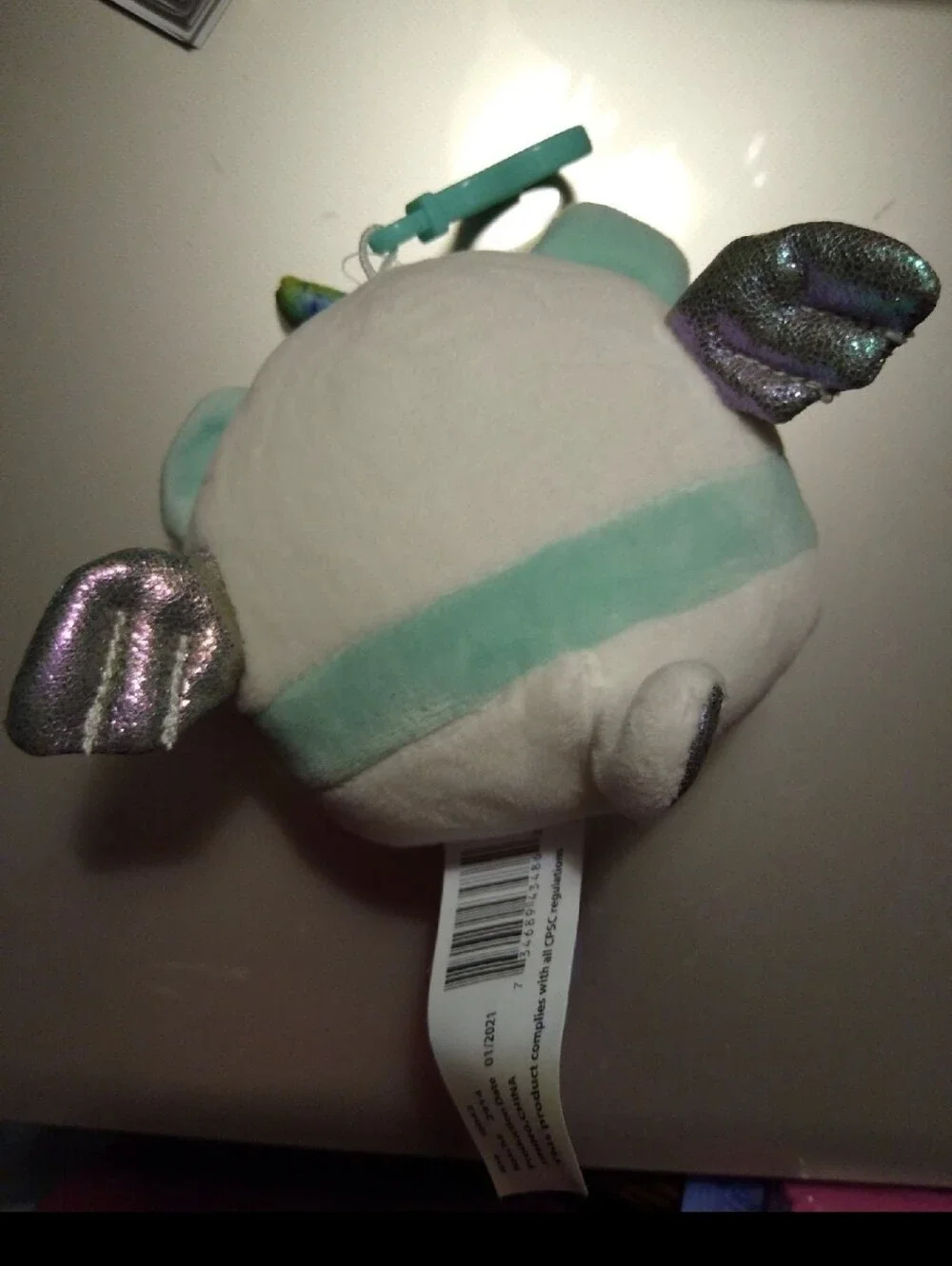 Squishmallows Felicia Panda Unicorn Keychain Bag Clip New